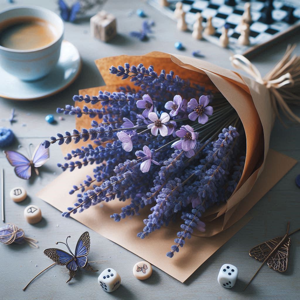 Lavanda en Mesa con decoración