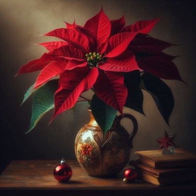 poinsettia-en-jarron-bolas-navidad